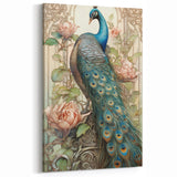 Art Nouveau Peacock Wall Art - Elegant Peacock Decor Print