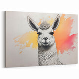 Stylized Llama Wall Art - Modern Canvas & Framed Prints for Chic Decor