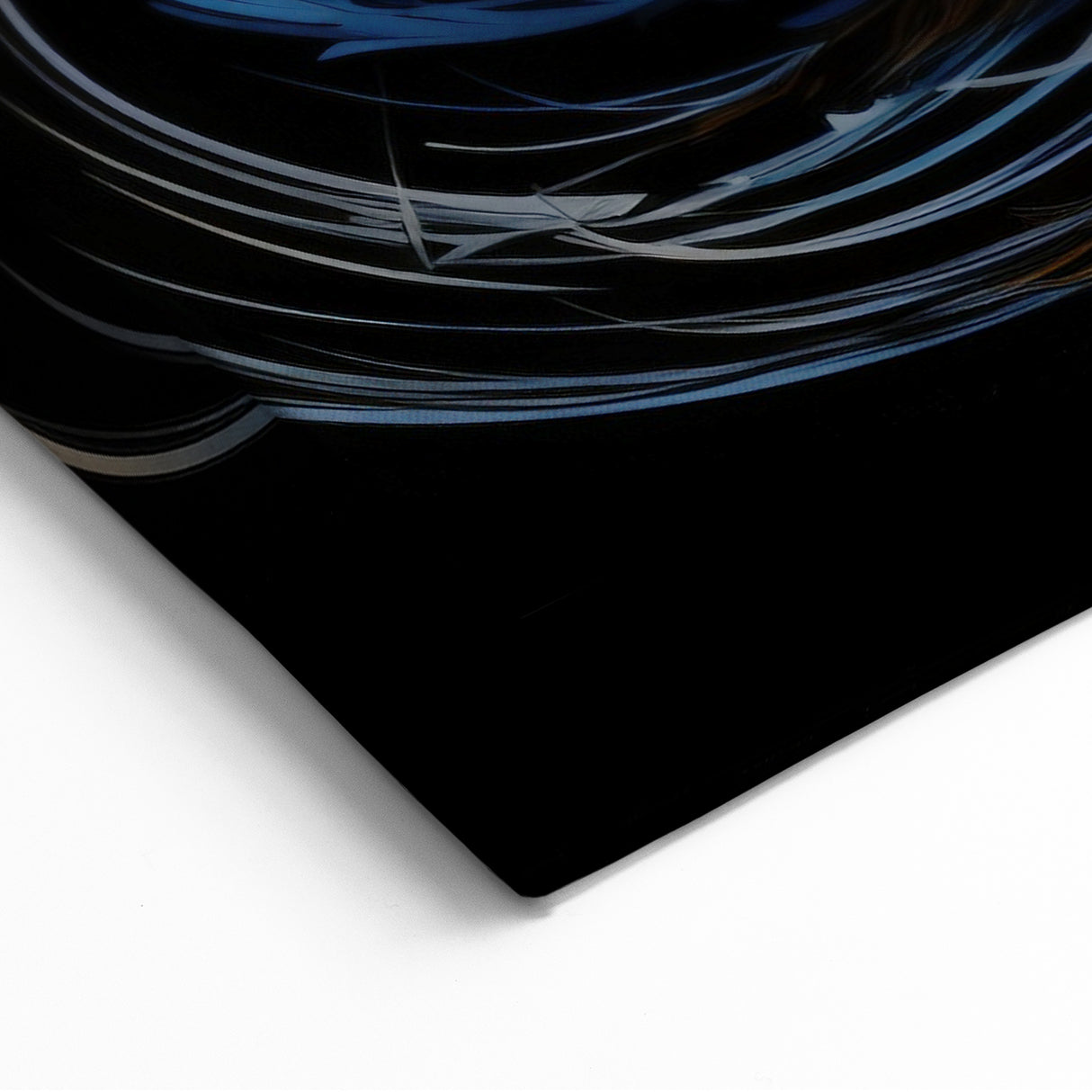 Majestic Peacock Wall Art in Black and Blue - Elegant Peacock Decor