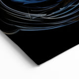 Majestic Peacock Wall Art in Black and Blue - Elegant Peacock Decor