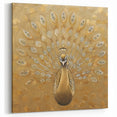 Golden Peacock Wall Art - Luxurious Peacock Decor Print