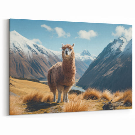 Serene Llama Wall Art - Scenic Canvas & Framed Prints for Nature Lovers