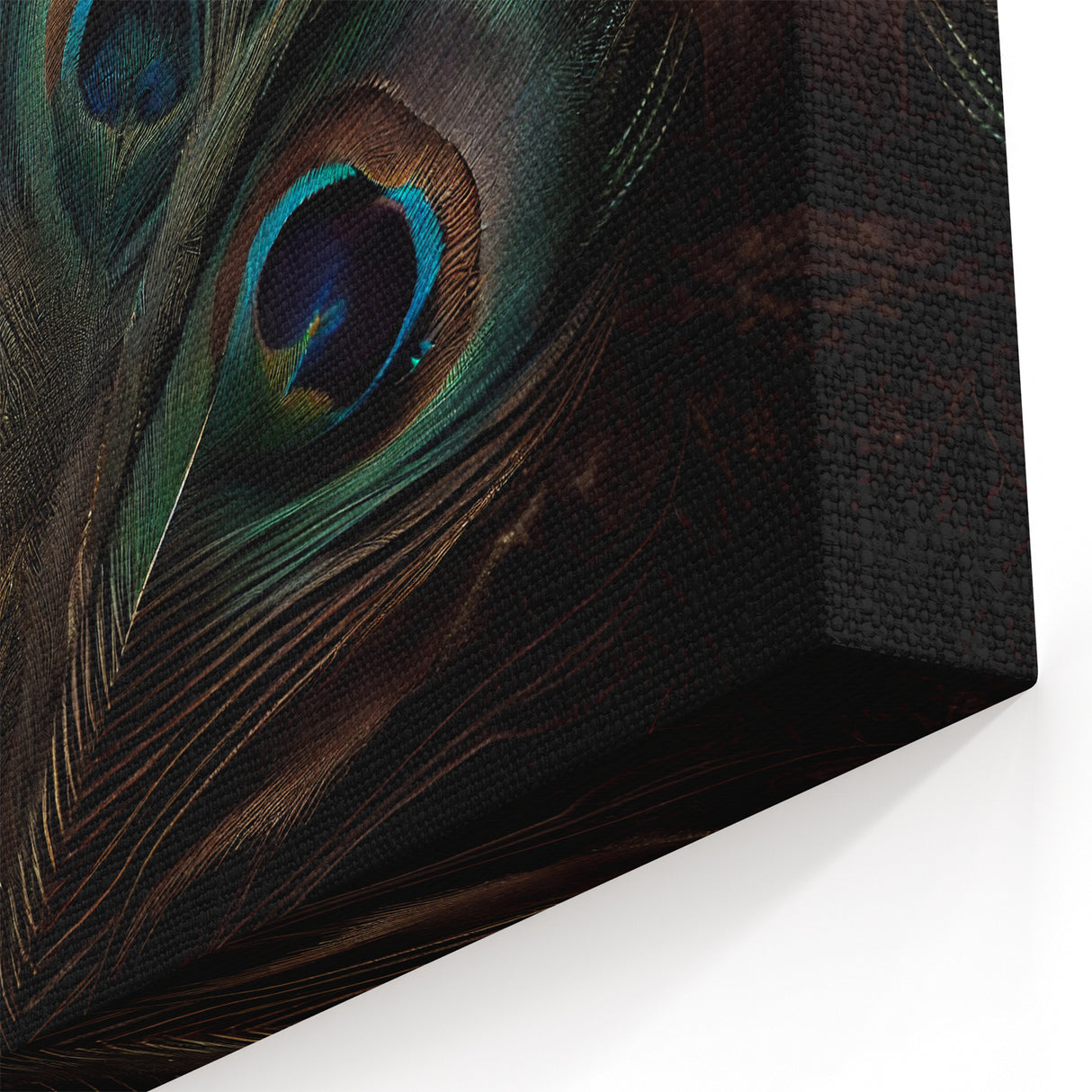 Close-Up Peacock Feather Art - Elegant and Vibrant Peacock Decor
