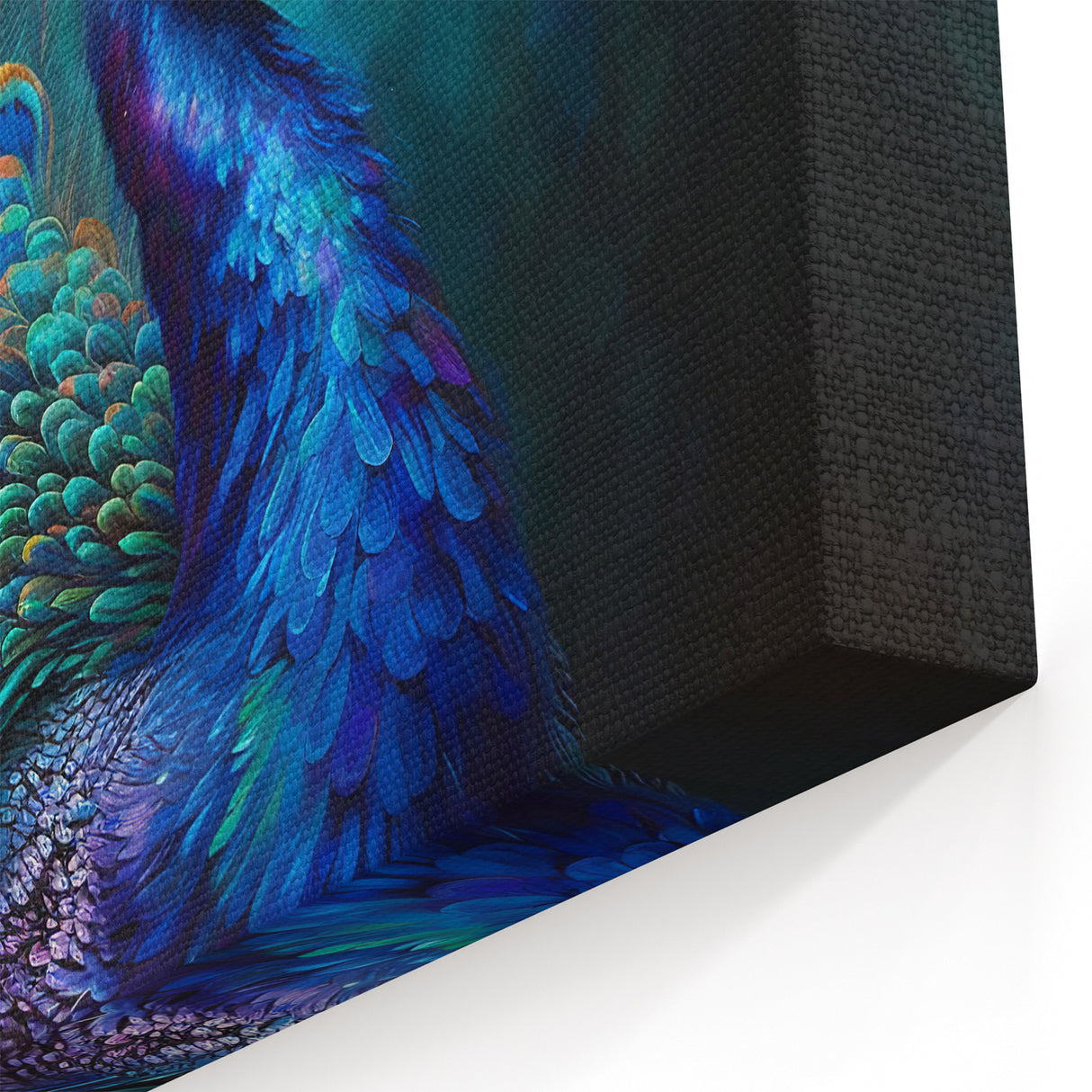 Vibrant Blue Peacock Wall Art - Stunning Peacock Decor Print