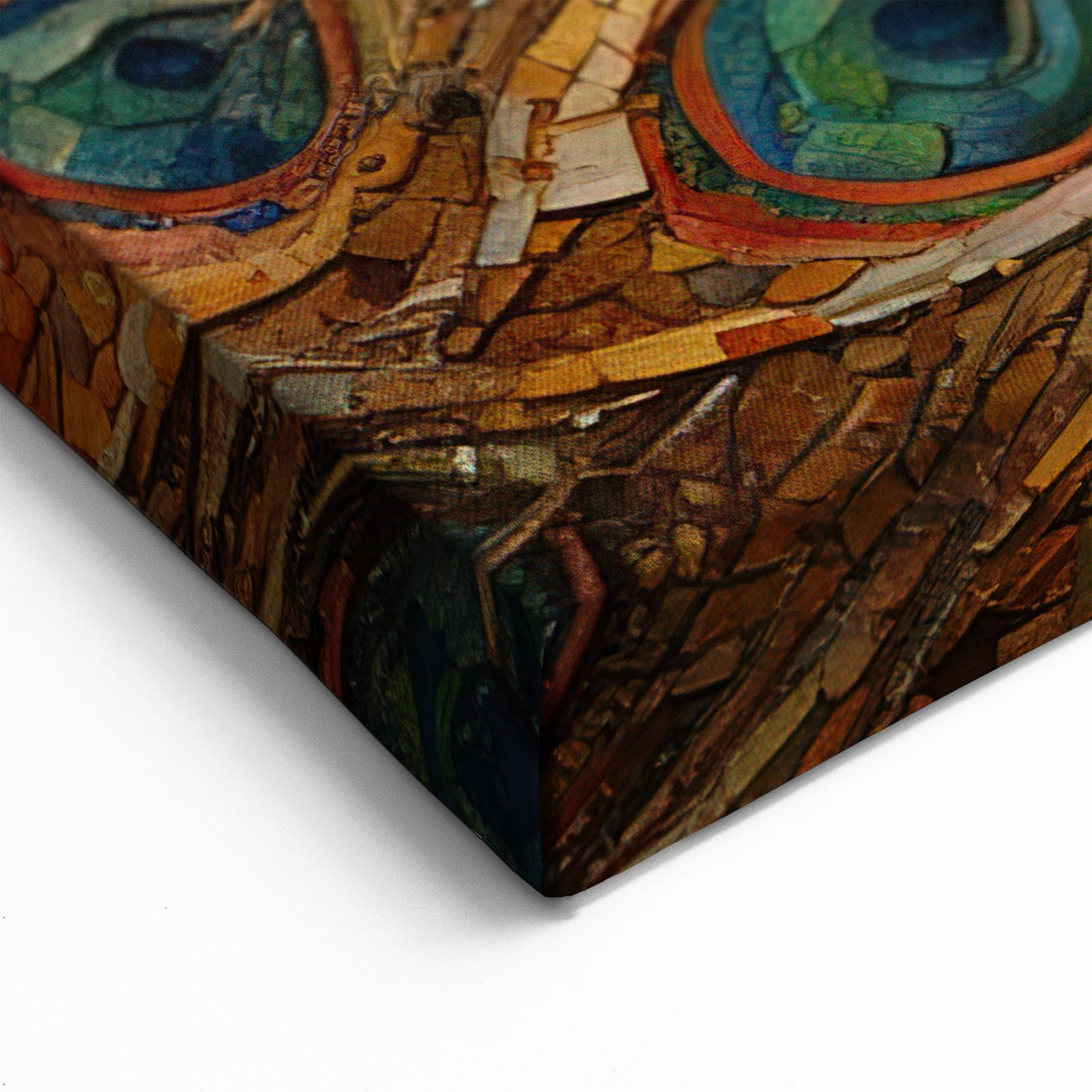 Mosaic Peacock Wall Art - Colorful and Intricate Peacock Decor Print