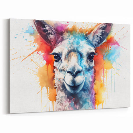 Colorful Llama Wall Art - Modern Canvas & Framed Prints for Bold Decor