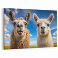 Playful Llama Duo Wall Art - Fun Canvas & Framed Prints for Kids' Decor