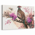 Elegant Pheasant Wall Art - Floral Wildlife Canvas & Print Decor