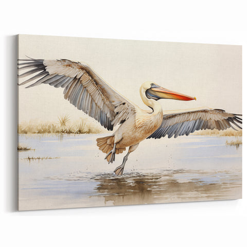 Elegant Pelican Wall Art - Graceful Pelican Decor for Nature Lovers