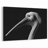 Black and White Pelican Art - Elegant Monochrome Pelican Decor
