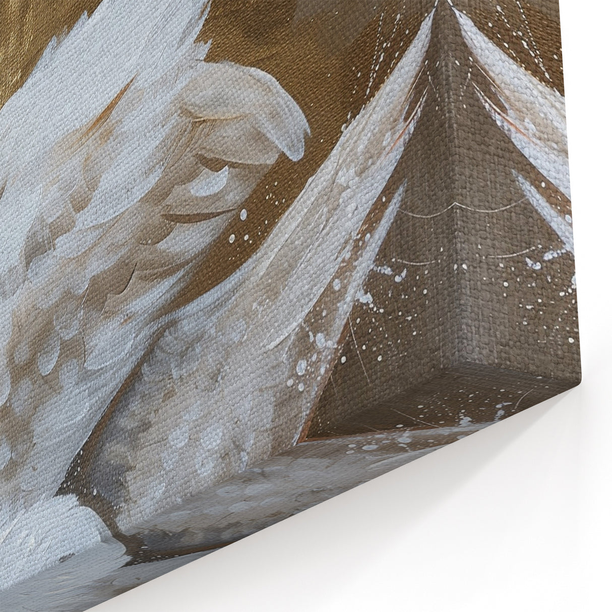 Golden Swan Wall Art | Luxurious Swan Canvas Decor with Gold Accents