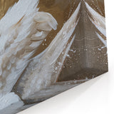 Golden Swan Wall Art | Luxurious Swan Canvas Decor with Gold Accents