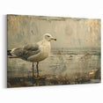 Rustic Coastal Seagull Print - Marine Birds Wall Art & Ocean Decor