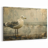 Rustic Coastal Seagull Print - Marine Birds Wall Art & Ocean Decor