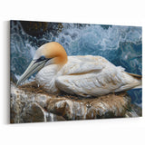 Serene Seabird Nesting - Ocean Birds Canvas Art & Coastal Wall Decor