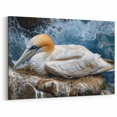 Serene Seabird Nesting - Ocean Birds Canvas Art & Coastal Wall Decor