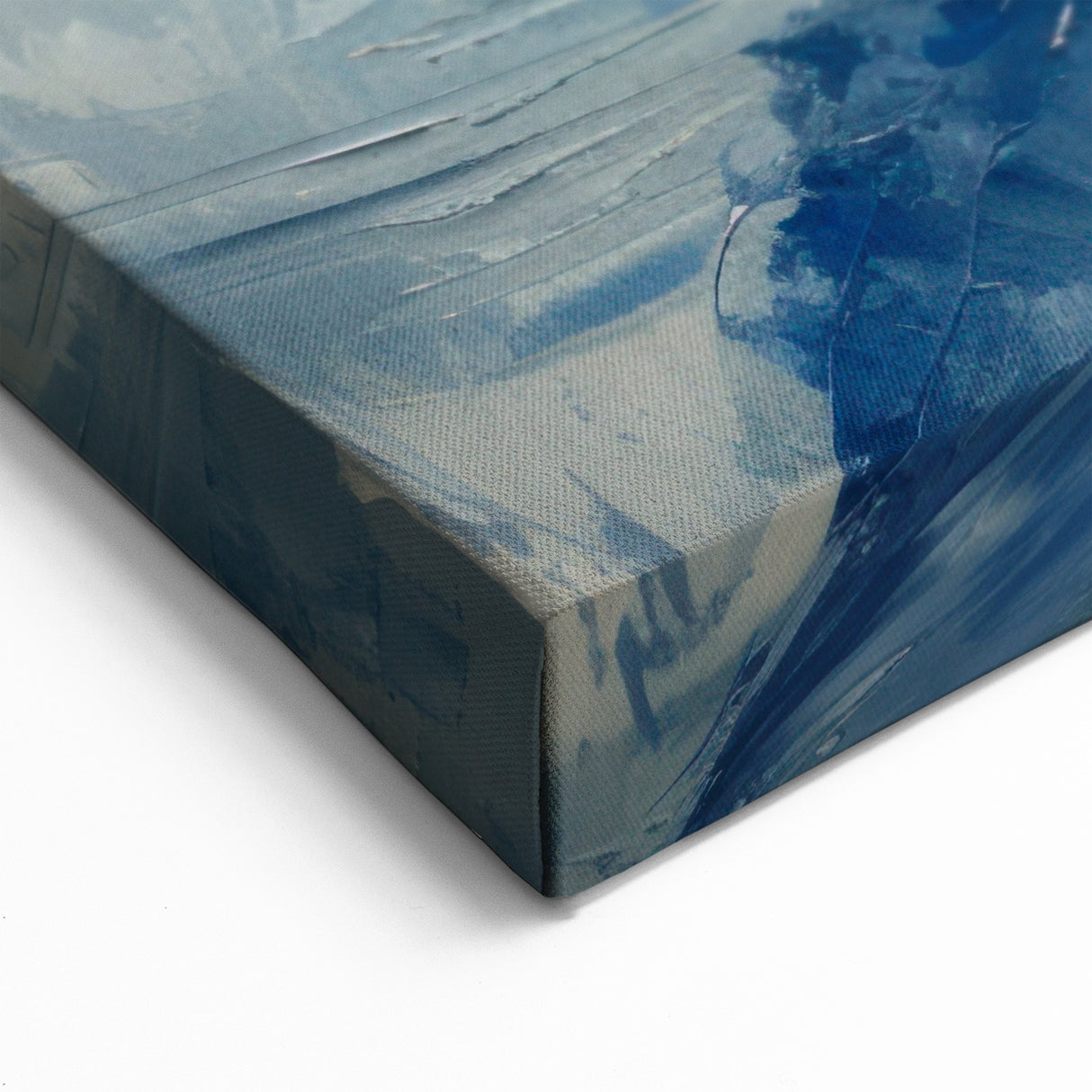 Blue Swan Wall Art - Vibrant Swan Canvas Decor with Textured Finish