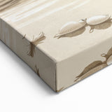 Vintage Swan Wall Art - Sepia-Toned Swan Canvas Print with Retro Charm