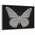 Elegant Butterfly Wall Art - Monochrome Canvas Print & Framed Decor