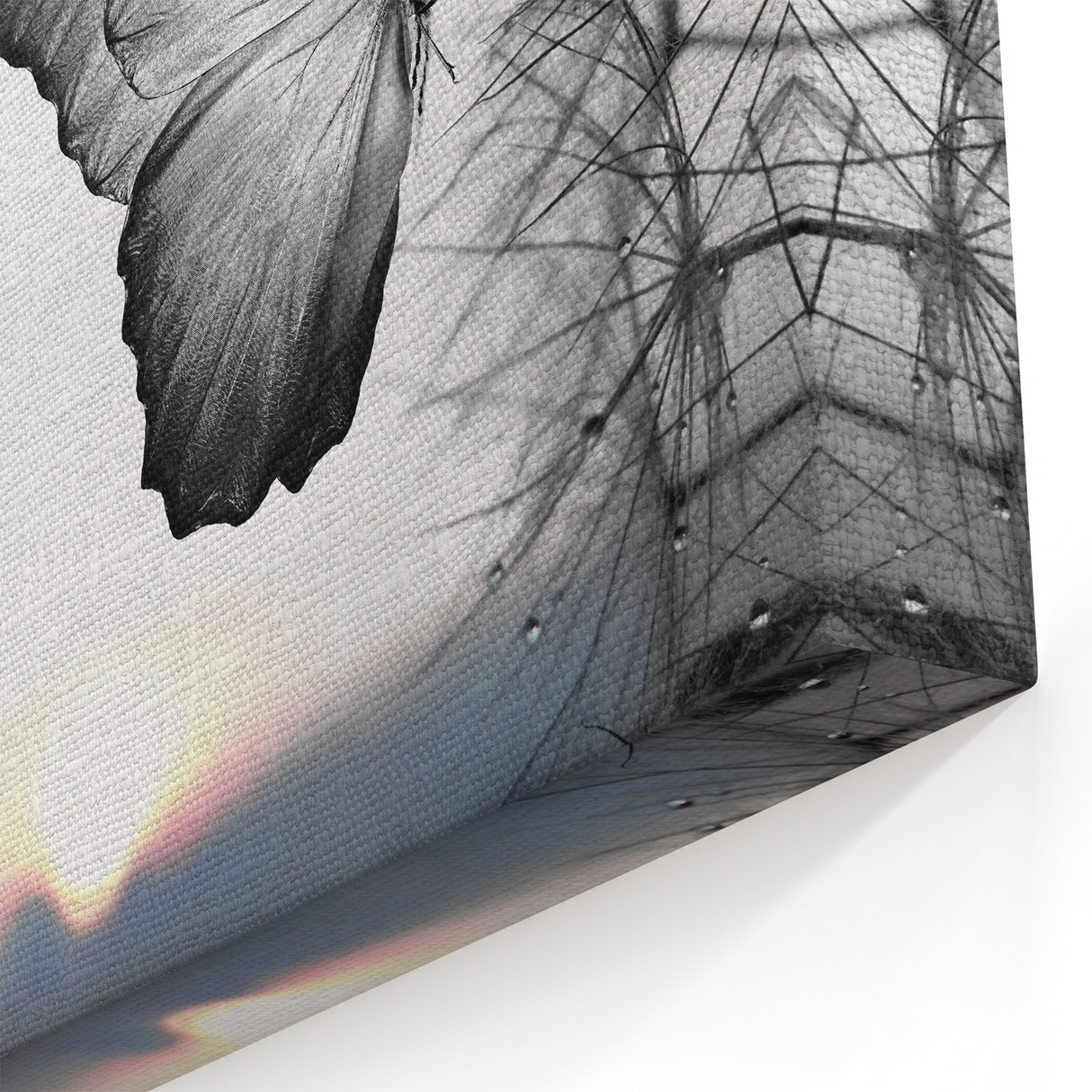 Elegant Butterfly Wall Art - Serene Nature Decor in Black & White