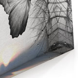 Elegant Butterfly Wall Art - Serene Nature Decor in Black & White