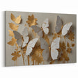 Golden Elegance Butterfly Wall Art - Luxurious Canvas & Framed Print