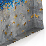 Blue Butterfly Tree Wall Art - Enchanting Canvas Print & Decor