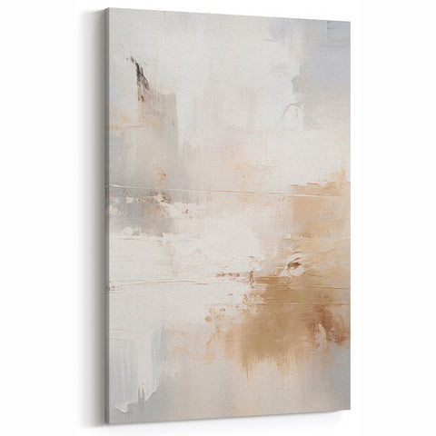 Modern Abstract Neutral Wall Art - Textured Minimalist Canvas Print