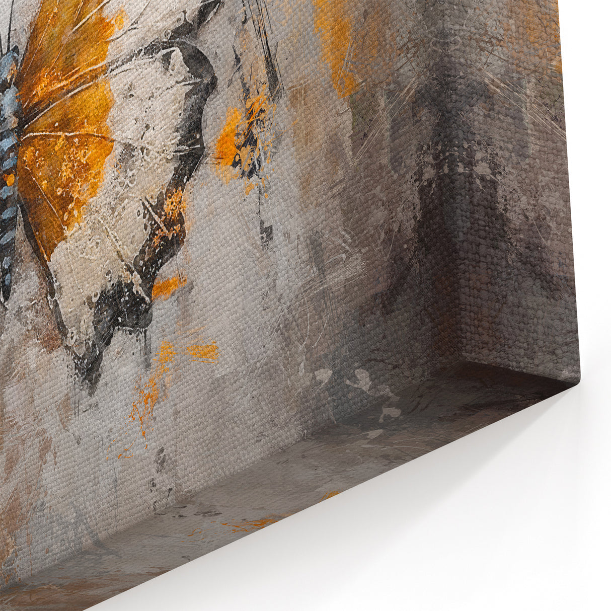 Rustic Butterfly Wall Art - Textured Canvas Print & Framed Decor