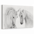 Graceful Horse Wall Art - Elegant Black & White Horse Canvas Print