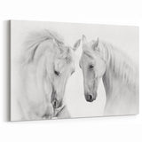 Graceful Horse Wall Art - Elegant Black & White Horse Canvas Print