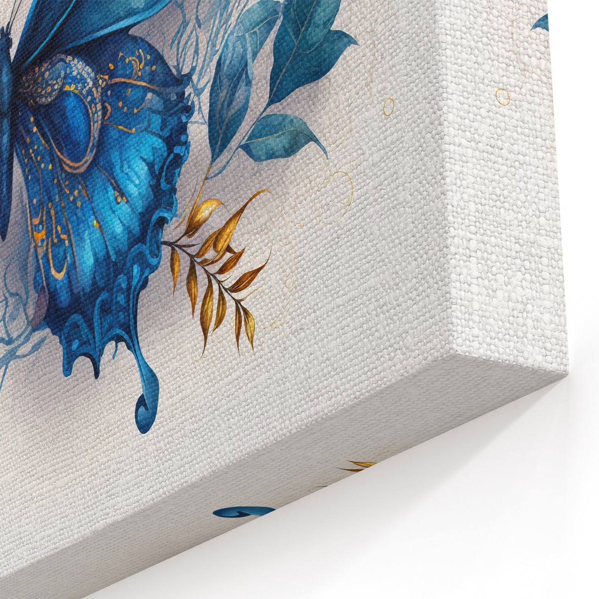 Exquisite Blue Butterfly Wall Art - Detailed Canvas Print & Decor