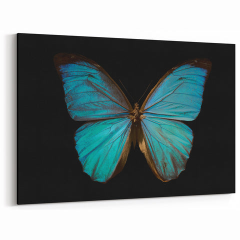 Striking Blue Butterfly Wall Art - Elegant Nature-Inspired Decor