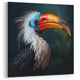 Unique Toucan Portrait Wall Art - Vibrant Tropical Birds Canvas Print