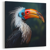 Unique Toucan Portrait Wall Art - Vibrant Tropical Birds Canvas Print