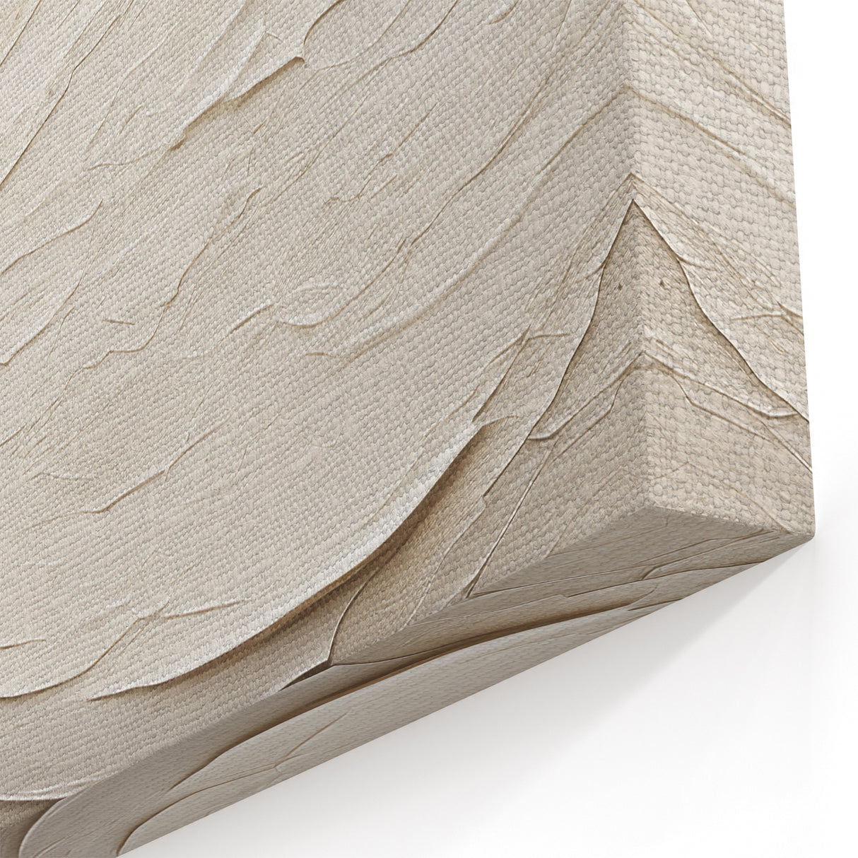 Textured Abstract Wall Art - Neutral Cream and Beige Canvas Design