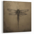 Dragonfly Wall Art - Vintage Charm in Monochrome - Dragonfly Canvas Print