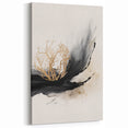 Modern Abstract Wall Art - Black and Gold Tree Design Canvas