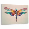 Dragonfly Wall Art - Vibrant Geometric Design - Dragonfly Canvas Print