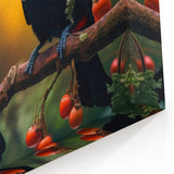 Toucans on a Branch Wall Art - Vibrant Tropical Birds Canvas Print Decor