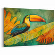 Colorful Tropical Toucan Wall Art - Vibrant Birds Canvas Print Decor
