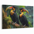 Exotic Hornbill Birds Wall Art - Tropical Wildlife Print Nature Decor