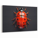 Ladybug Wall Art - Bold and Striking Ladybug Canvas Print for Nature Lovers