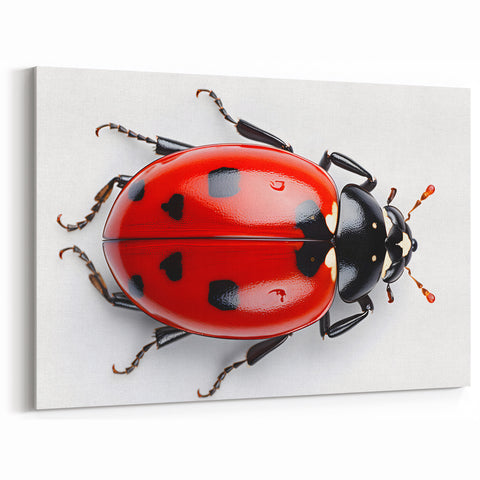 Ladybug Wall Art - Vibrant Ladybug Canvas Print for Modern Home Decor
