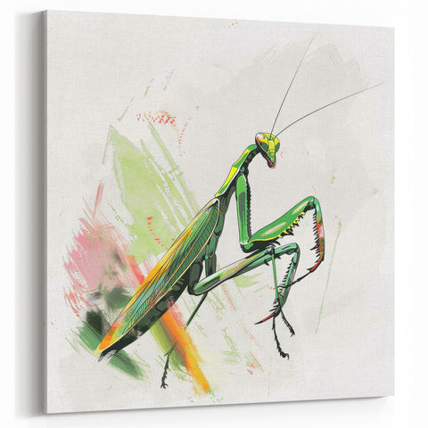 Mantis Wall Art - Praying Mantis Canvas Print | Insect Decor for Nature Lovers