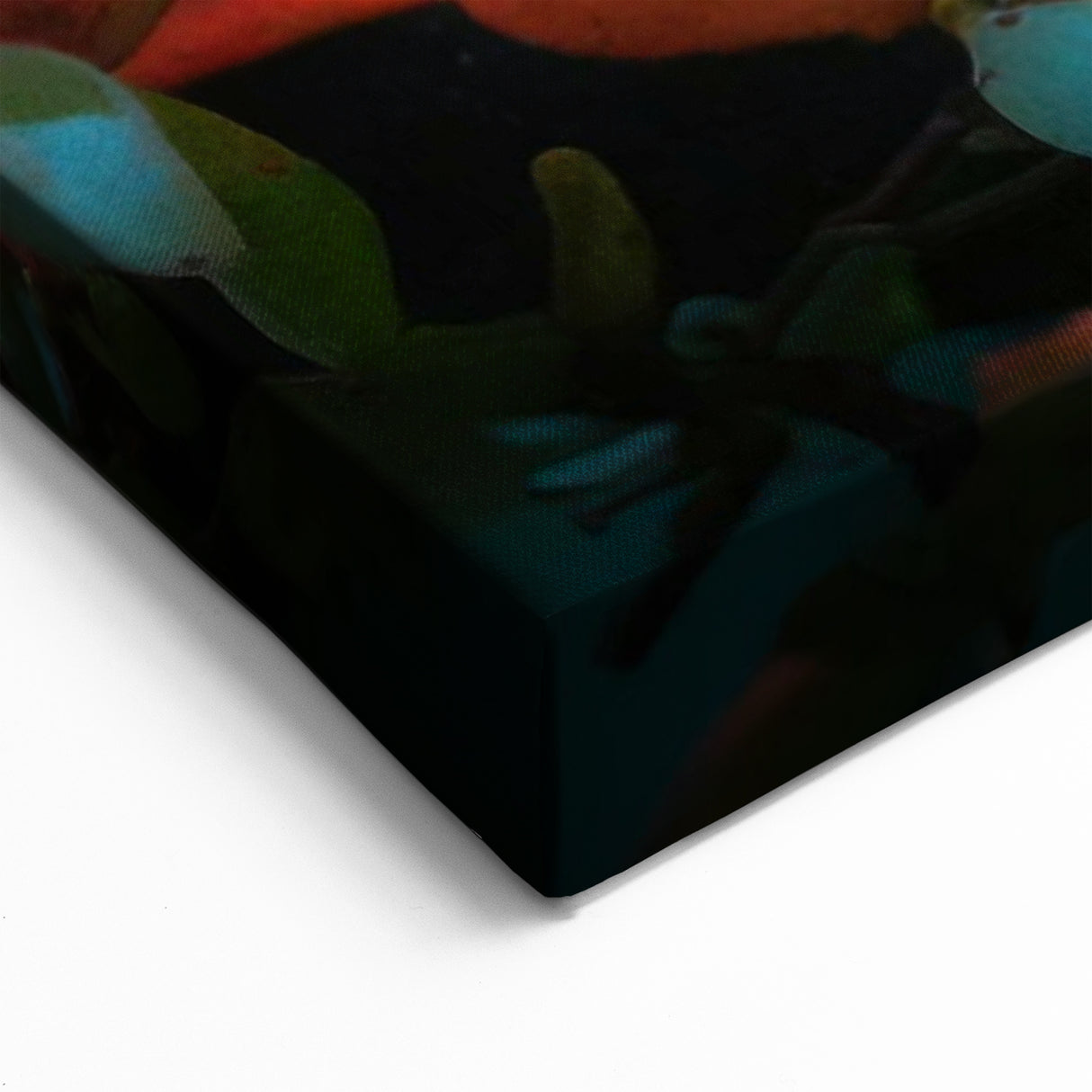 Vivid Tropical Bird Wall Art - Bold Red and Green Bird Print  Exotic Decor