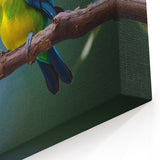 Charming Tropical Bird Pair Wall Art - Vibrant Yellow and Blue Decor