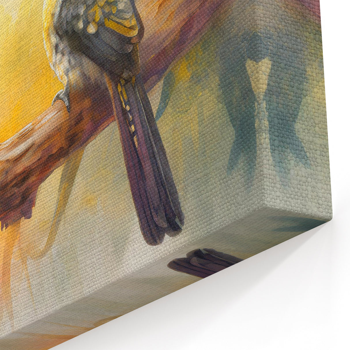 Warm Tropical Bird Pair Wall Art - Soft Tones and Nature Decor