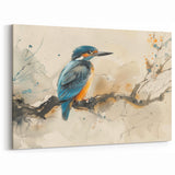 Artistic Kingfisher Wall Art - Soft Watercolor Bird Print | Elegant Decor