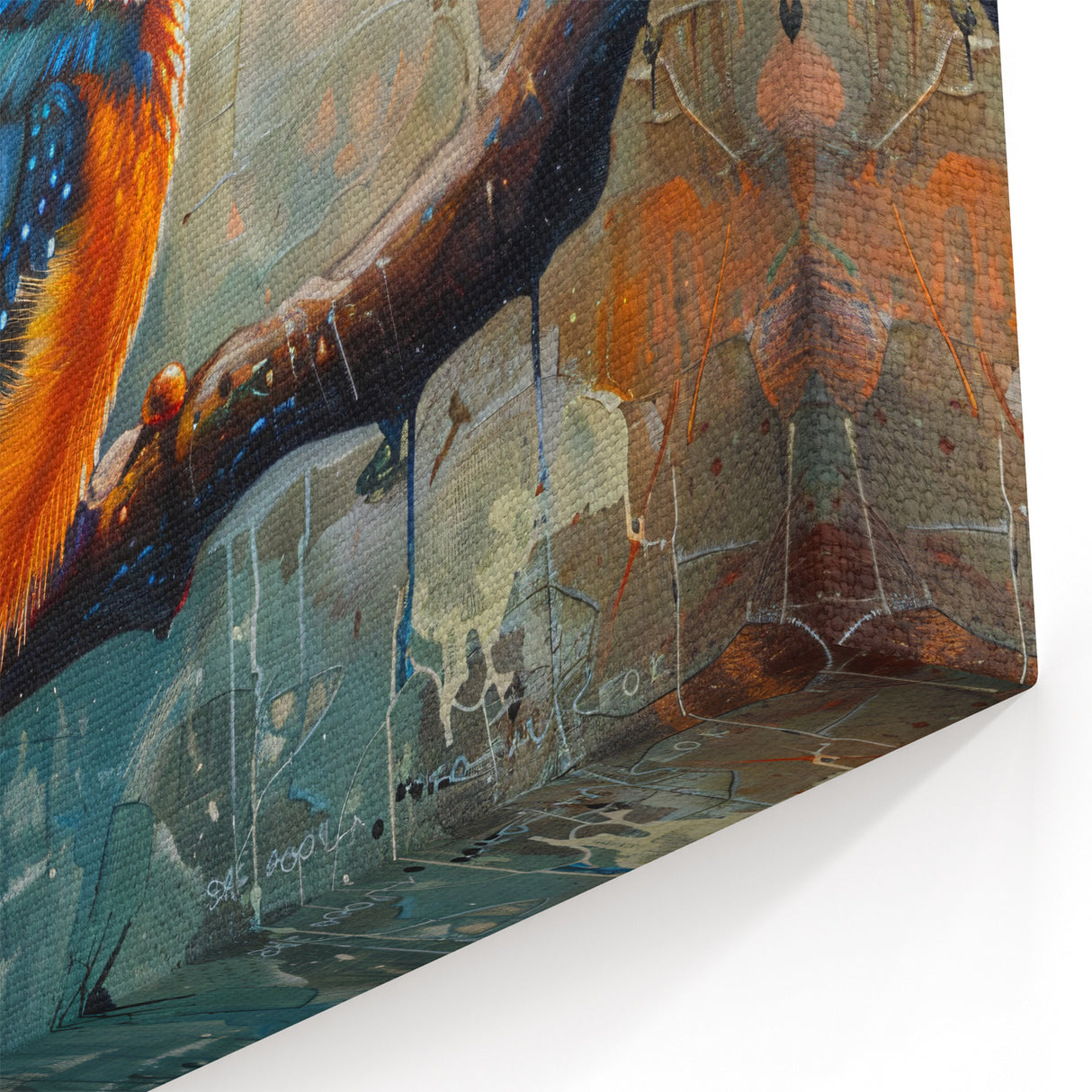 Colorful Tropical Bird Wall Art - Exotic Kingfisher Canvas Print - Framed Art